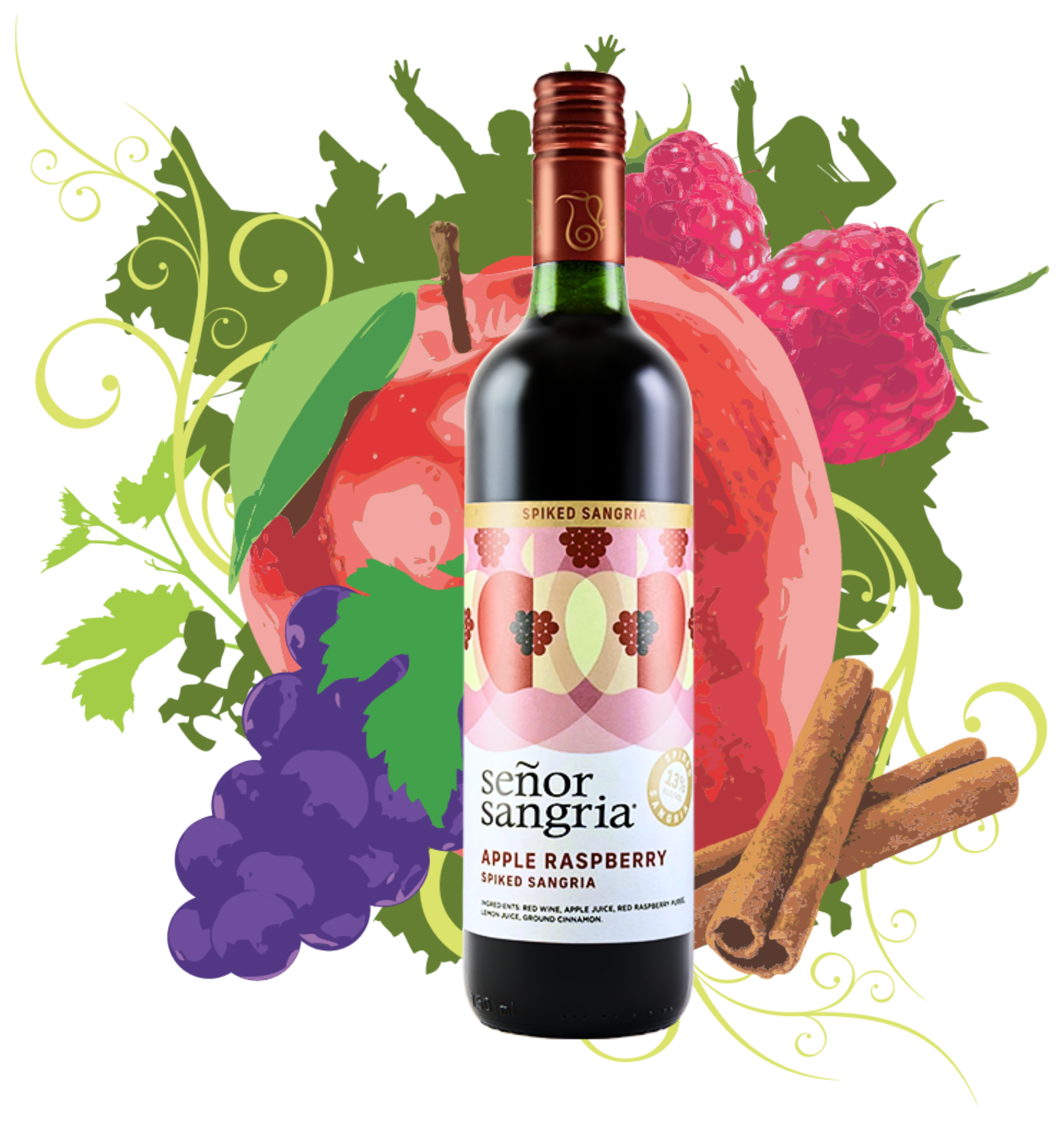 Senor Sangria Apple Raspberry Spiked 750ml